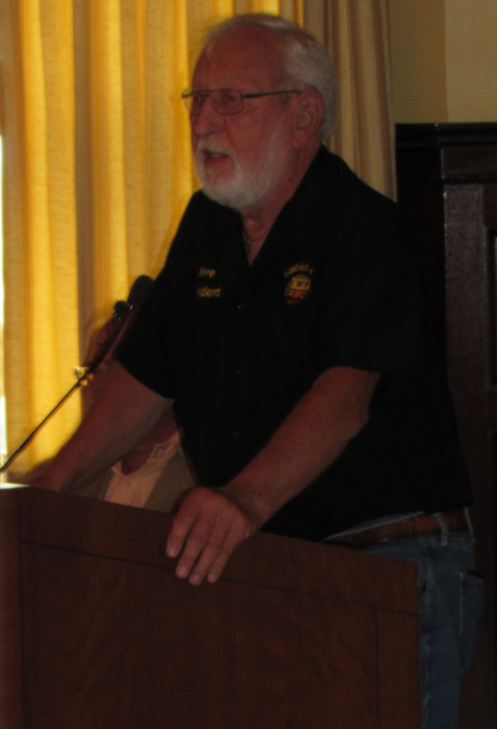 Steve Tisza, President CWA Local 4250/CTU Number 16 Retired Members Chapter, Oct 3, 2015